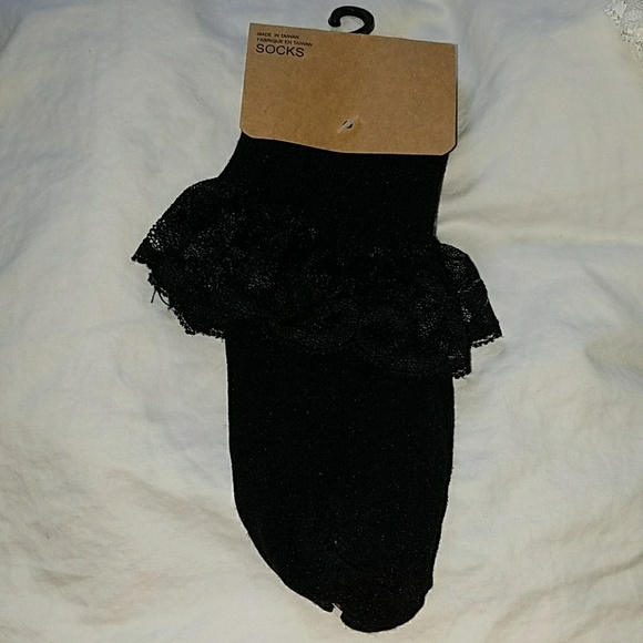 Urban Outfitters Accessories - Black lace ankle dress socks
